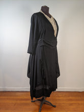 Load image into Gallery viewer, c. 1919-1920 Black Silk Dress