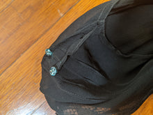 Load image into Gallery viewer, 1920s Sheer Black Chiffon + Lace Dress