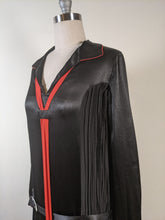 Load image into Gallery viewer, 1920s Black + Orange Silk Dress