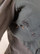Load image into Gallery viewer, 1900s Green + Black Embroidered Shirt-Waist