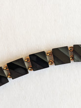 Load image into Gallery viewer, 19th c. 14k Gold Carved Onyx Link Bracelet