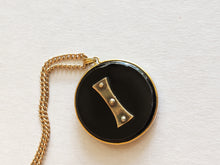 Load image into Gallery viewer, 19th c. 14k Gold Onyx Star Pendant + Chain
