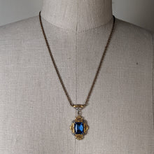 Load image into Gallery viewer, Art Deco Rhodium + Gold Plated Necklace