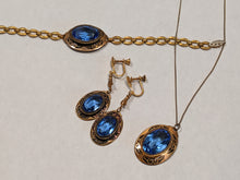Load image into Gallery viewer, Art Deco Gold Filled Parure | Earrings, Necklace, Bracelet