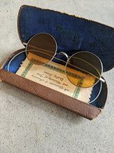 Load image into Gallery viewer, 1910s-1920s Amber Tinted Willson Glasses in Case