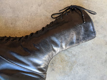 Load image into Gallery viewer, 1910s-1920s Black Lace Up Louis Heel Boots | Approx Sz 6