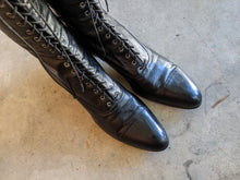 Load image into Gallery viewer, 1910s-1920s Black Lace Up Boots | Sz 8