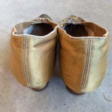 Load image into Gallery viewer, c. Turn of the Century Gold Beaded Pumps