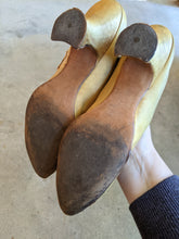 Load image into Gallery viewer, c. Turn of the Century Gold Beaded Pumps