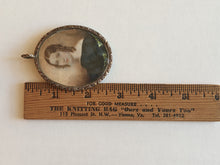 Load image into Gallery viewer, Early Victorian Hand Painted Portrait Pendant