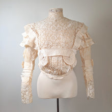 Load image into Gallery viewer, c. 1900 Silk Lace Bodice