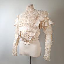 Load image into Gallery viewer, c. 1900 Silk Lace Bodice