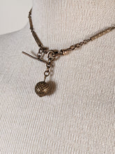 Load image into Gallery viewer, 19th c. Gold Filled Watch Chain / Necklace + Ball Fob