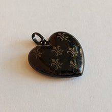 Load image into Gallery viewer, 19th c. Black Enamel Heart Locket
