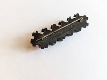 Load image into Gallery viewer, 1910s-1920s Thermoplastic + French Jet Brooch