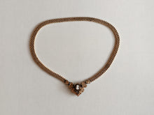Load image into Gallery viewer, 19th c. Gold Filled Mesh Cameo Necklace