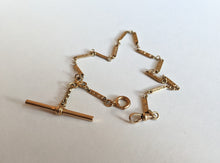 Load image into Gallery viewer, 19th c. Gold Filled Short T-Bar Watch Chain | 12.25"