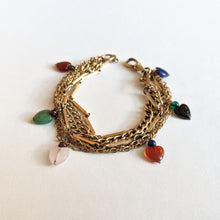 Load image into Gallery viewer, Gold Filled Watch Chain Bracelet w/ Heart Charms