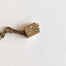 Load image into Gallery viewer, 19th c. Gold Filled Long Guard Chain w/ Moon Slide