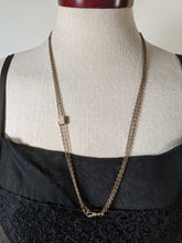 Load image into Gallery viewer, 19th c. Gold Filled Long Guard Chain w/ Moon Slide