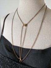 Load image into Gallery viewer, 19th c. Gold Filled Long Guard Chain w/ Moon Slide