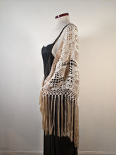 Load image into Gallery viewer, c. 1920s Cream Ribbon Shawl