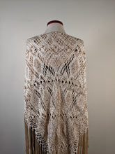 Load image into Gallery viewer, c. 1920s Cream Ribbon Shawl