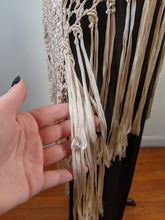 Load image into Gallery viewer, c. 1920s Cream Ribbon Shawl
