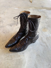 Load image into Gallery viewer, c. 1910s Black Lace Up Boots | Approx 6.5-7