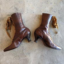 Load image into Gallery viewer, c. 1910s-1920s Brown Louis Heel Boots | Approx 6.5-7