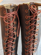 Load image into Gallery viewer, c. 1940s Tall Brown Leather Boots | Approx 7.5-8