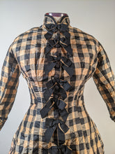 Load image into Gallery viewer, c. 1870s Silk Taffeta Check Bodice | Study + Display