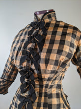 Load image into Gallery viewer, c. 1870s Silk Taffeta Check Bodice | Study + Display