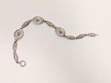 Load image into Gallery viewer, Art Deco White Gold Rock Crystal + Diamond Bracelet