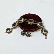 Load image into Gallery viewer, 1890s-1900s Silver Operculum Bracelet + Earrings