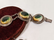 Load image into Gallery viewer, 1890s-1900s Silver Operculum Bracelet + Earrings