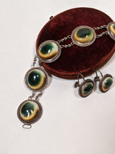 Load image into Gallery viewer, 1890s-1900s Silver Operculum Bracelet + Earrings