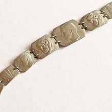 Load image into Gallery viewer, 1940s WWII Trench Art Silver Coin Bracelet