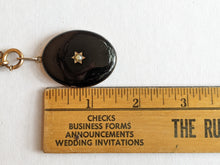 Load image into Gallery viewer, 19th c. 14k Gold Enamel Locket on Book Chain