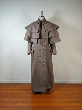 Load image into Gallery viewer, c. 1890s Tweed Coat w/ Capelet