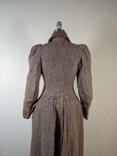 Load image into Gallery viewer, c. 1890s Tweed Coat w/ Capelet