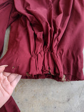 Load image into Gallery viewer, 1890s Burgundy Gigot Sleeve Bodice | Study + Display