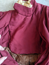 Load image into Gallery viewer, 1890s Burgundy Gigot Sleeve Bodice | Study + Display
