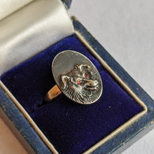 Load image into Gallery viewer, 19th c. Victorian Dog Stick Pin Conversion Ring