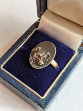 Load image into Gallery viewer, 19th c. Victorian Dog Stick Pin Conversion Ring