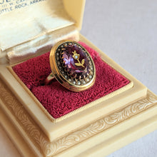 Load image into Gallery viewer, c. 1870s-1880s 14k Amethyst Rose of Sharon Ring