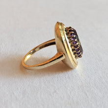 Load image into Gallery viewer, c. 1870s-1880s 14k Amethyst Rose of Sharon Ring