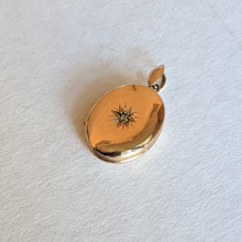 Load image into Gallery viewer, 1899 Diamond Star 10k Gold Locket | Engraved Dec 25, 1899 "Aggie"