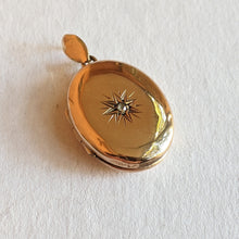 Load image into Gallery viewer, 1899 Diamond Star 10k Gold Locket | Engraved Dec 25, 1899 "Aggie"