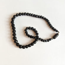 Load image into Gallery viewer, c. 1860s Carved Jet Bead Necklace